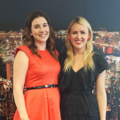 Danika Maxwell and Leigh Ferguson secured two of three eight-week internships. Image: Hong Kong Economic and Trade Office (HKETO) in Sydney. 